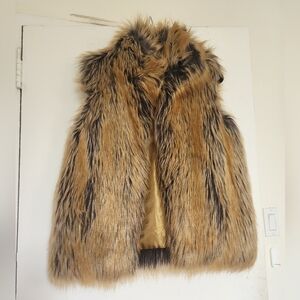 Neiman Marcus Faux Fur Vest Size Small